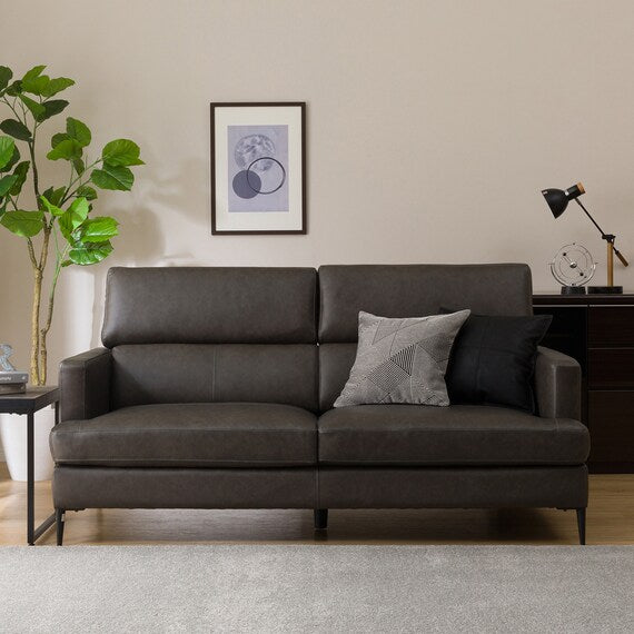 3P SOFA SATHERLA LEATHER-C2 DGY