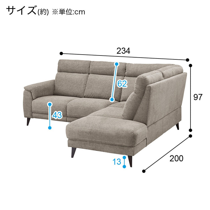 CORNER SOFA LB07 LC LGY