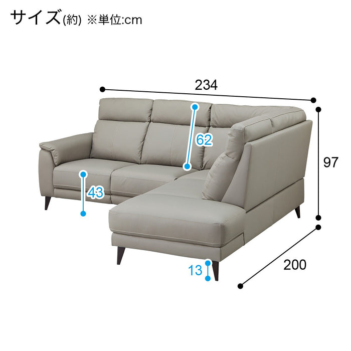 CORNER SOFA LB07 LEATHER LC MO