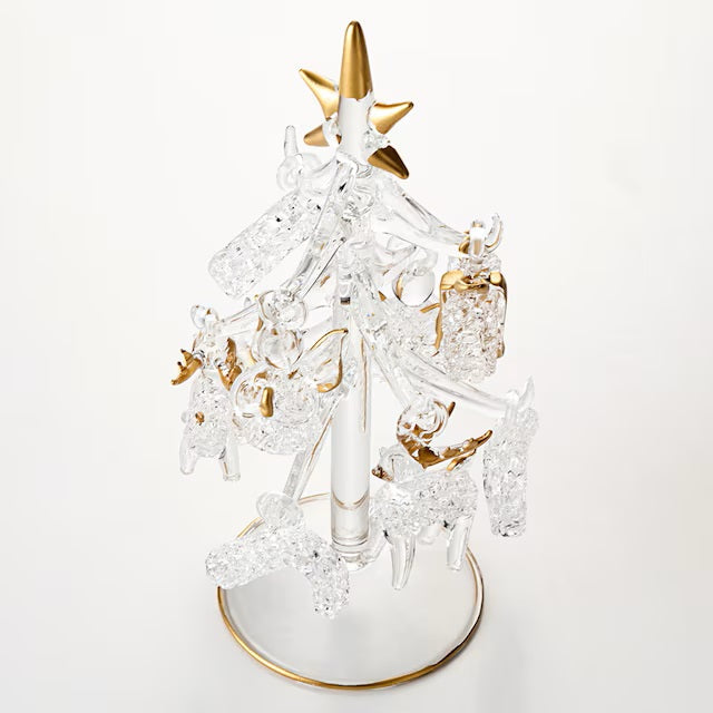 CHRISTMAS ORNAMENT GLASS TREE RW-G67 n4RW