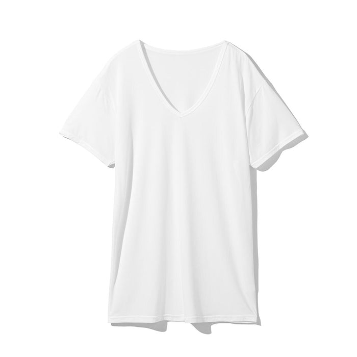 MEN'S COOL V-NECK T-SHIRT, MESH WH L