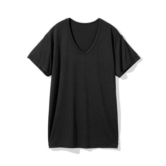 MEN'S COOL V-NECK T-SHIRT, MESH BK M