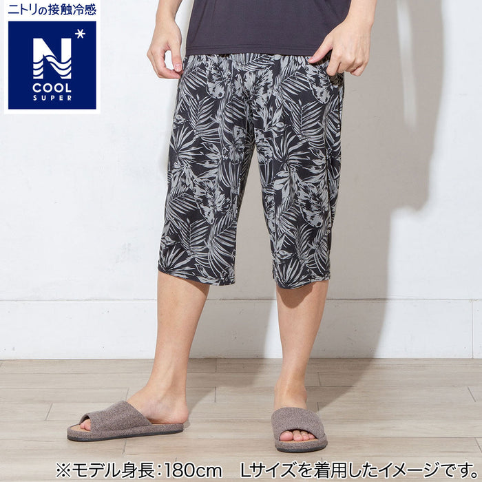 MEN'S SUPER COOL THREE-QUARTER LENGTH ROOM PANTS LEAF BL L