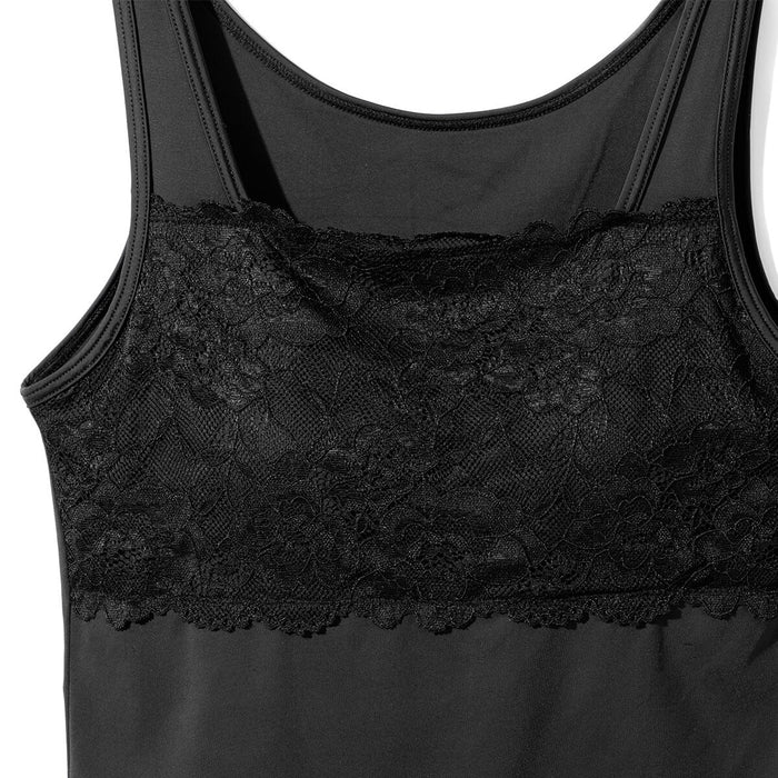 WOMEN'S SUPERCOOL TANK TOP WITH BUILT-IN CUP, LACE BKL