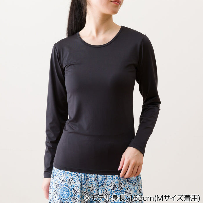 WOMEN'S SUPERCOOL UV-CUT LONG SLEEVE SHIRT BK M