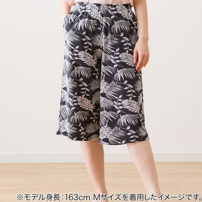 WOMEN'S SUPERCOOL THREE-QUARTER LENGTH ROOMPANTS LEAF PATTERN M