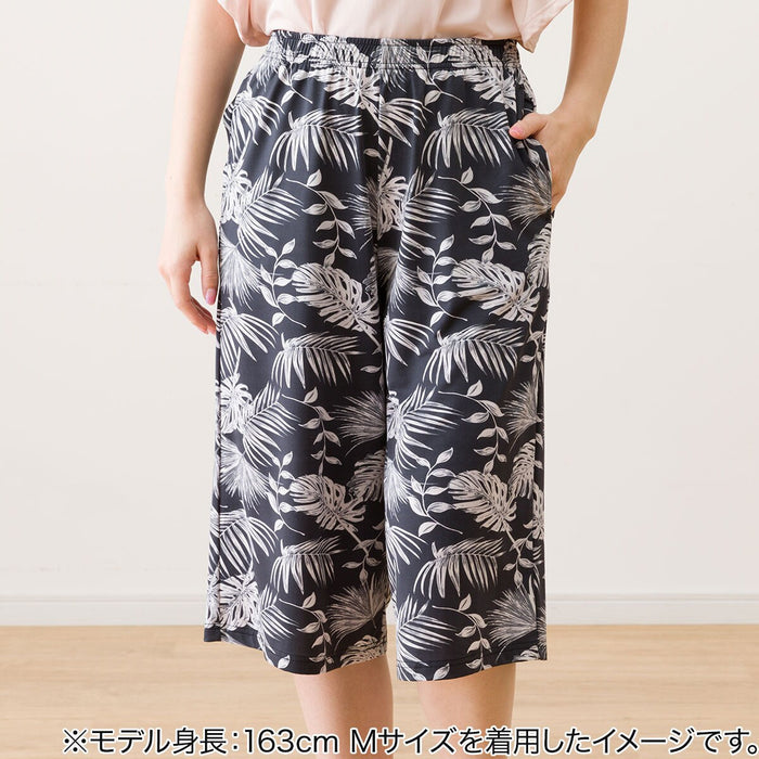 WOMEN'S SUPERCOOL THREE-QUARTER LENGTH ROOMPANTS LEAF PATTERN M