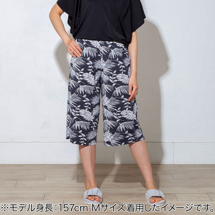 WOMEN'S SUPERCOOL THREE-QUARTER LENGTH ROOMPANTS LEAF PATTERN M