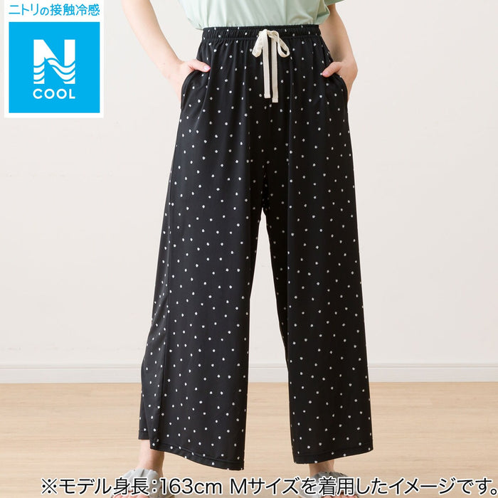 WOMEN'S  COOL LONG LENGTH ROOM PANTS, DOT PATTERN L