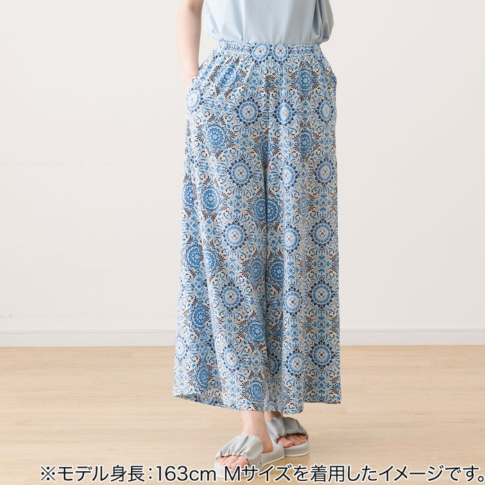 WOMEN'S COOL LONG LENGTH ROOM PANTS TILE PATTERN M