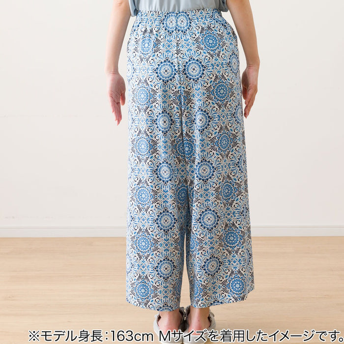 WOMEN'S COOL LONG LENGTH ROOM PANTS TILE PATTERN L