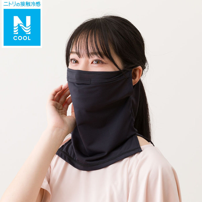 UNISEX UV-CUT COOL NECK & FACE COVER, MESH BK