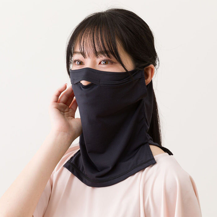 UNISEX UV-CUT COOL NECK & FACE COVER, MESH BK