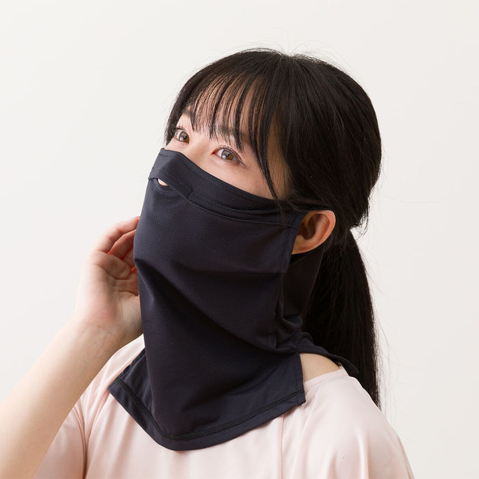 UNISEX UV-CUT COOL NECK & FACE COVER, MESH BK