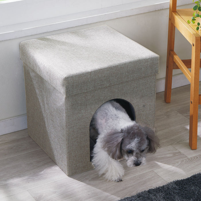 FOLDING STOOL WITH PET GY