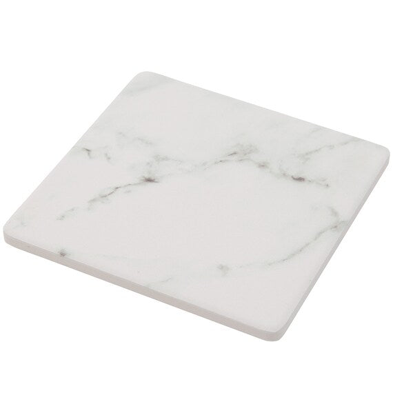 CERAMIC COASTER MARBLE WH 2PCS