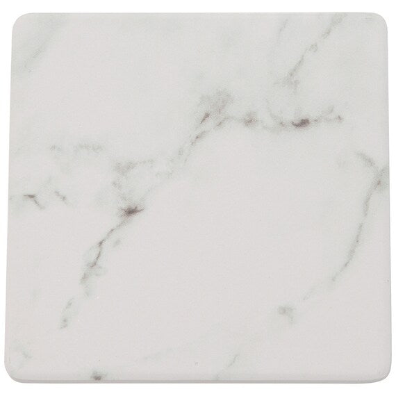 CERAMIC COASTER MARBLE WH 2PCS