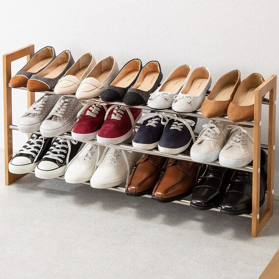 EXTENDABLE & STACKABLE SHOE RACK LBR  JJ50601