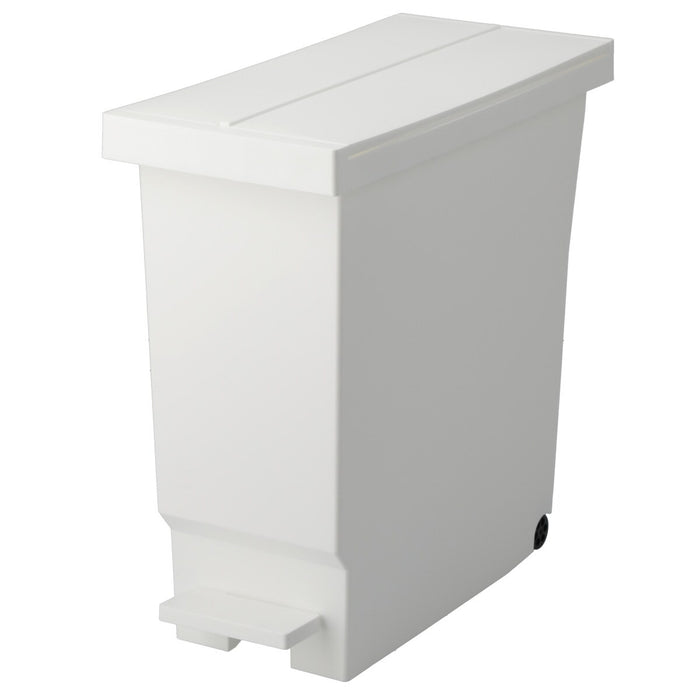 SIDE FLAP LID PEDAL PAIL 32L WH