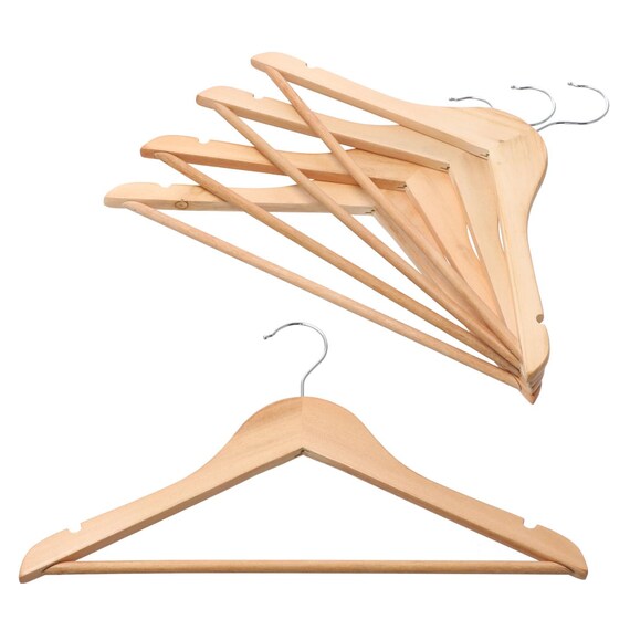 WOODEN CLOTH HANGER W38 EUCALY 5P