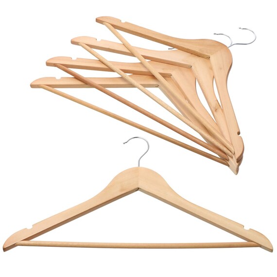 WOODEN CLOTH HANGER W45 EUCALY 5P