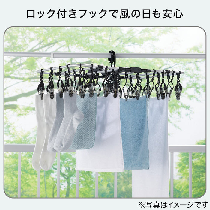 ALUMINUM LAUNDRY PEG HANGER 40P DGY