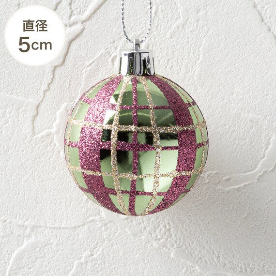 CHRISTMAS ORNAMENTS 30P RED&GREEN MIX n2ST