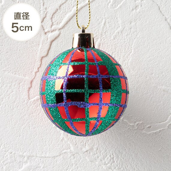 CHRISTMAS ORNAMENTS 30P RED&GREEN MIX n2ST