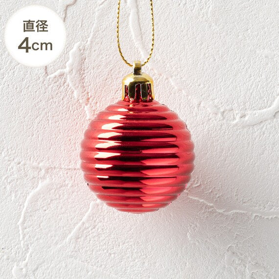 CHRISTMAS ORNAMENTS 30P RED&GREEN MIX n2ST