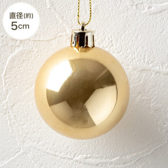 CHRISTMAS S/10 3+4+5CM BALL GOLD NTR21012 n2KR