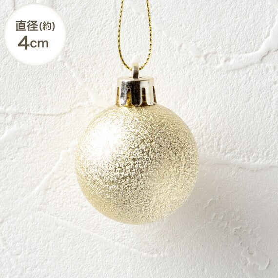 CHRISTMAS S/10 3+4+5CM BALL GOLD NTR21012 n2KR