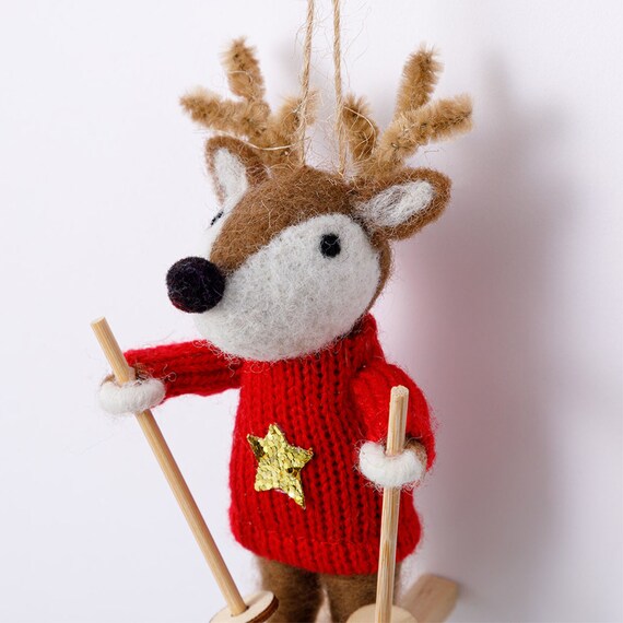 ORNAMENT SKI DEER CB-20512 n3GL