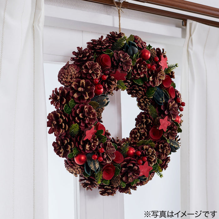 CHRISTMAS 39CM HANGING WREATH JY4218-39