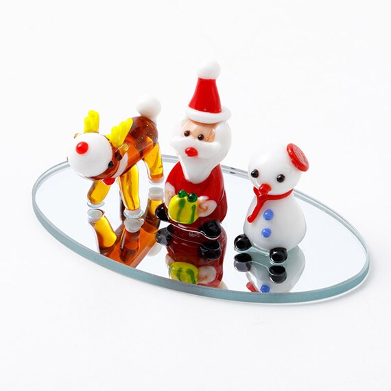 GLASS TRAY ORNAMENT THREE RW-G64