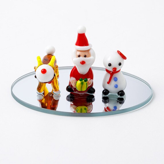 GLASS TRAY ORNAMENT THREE RW-G64