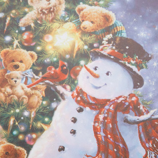 CHRISTMAS LED POSTER SNOWMAN/TREE n3ZF