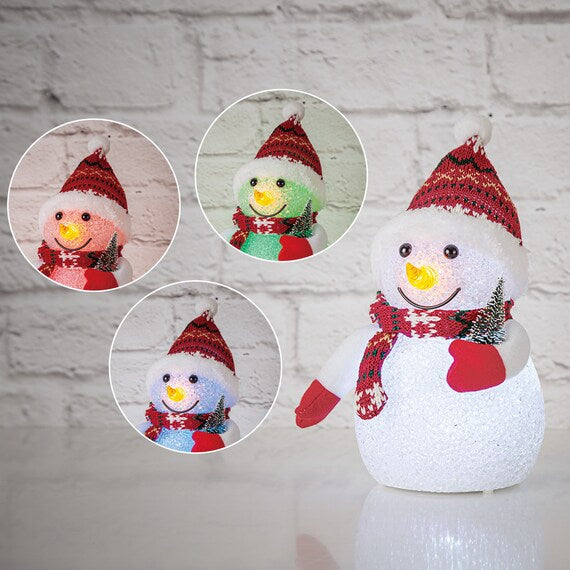 LED ORNAMENT SNOWMAN L RE N3FL