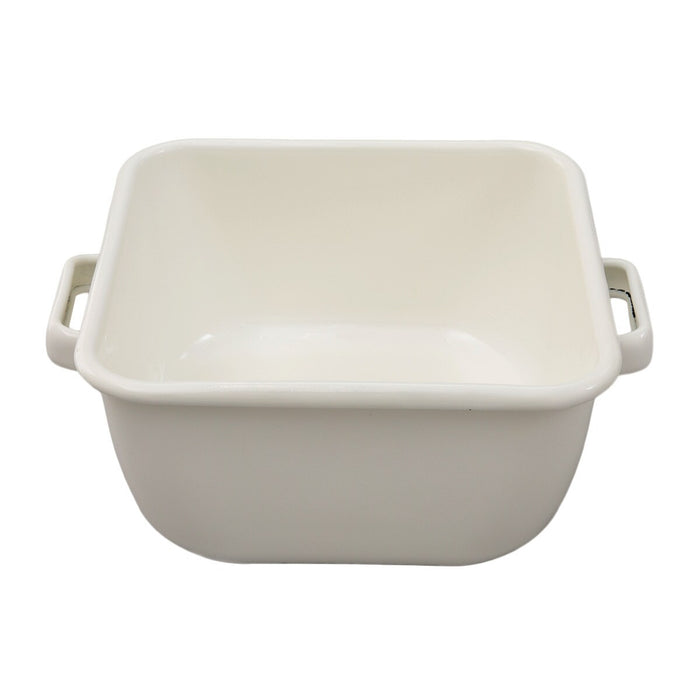 SQUARE ENAMEL DEEP POT 20CM