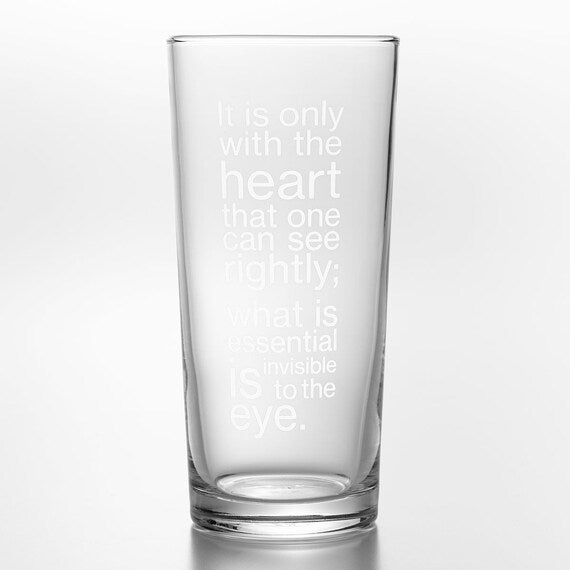 GLASS TUMBLER 2P SET LETTERED 435ML