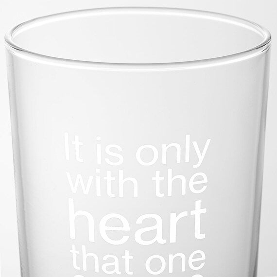 GLASS TUMBLER 2P SET LETTERED 435ML