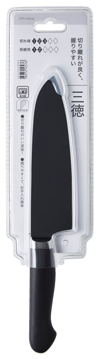 STICK LESS 6.5IN SANTOKU KNIFE BLACK