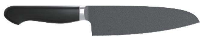 STICK LESS 6.5IN SANTOKU KNIFE BLACK