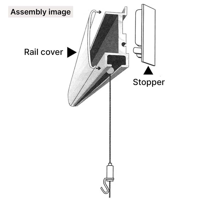 PICTURE RAIL SET WH 65CM FOR PLASTERBOARD