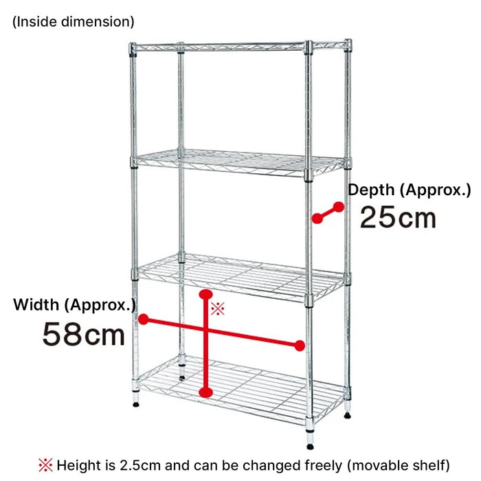 STEEL RACK STANDARD 6530 3TIER WH