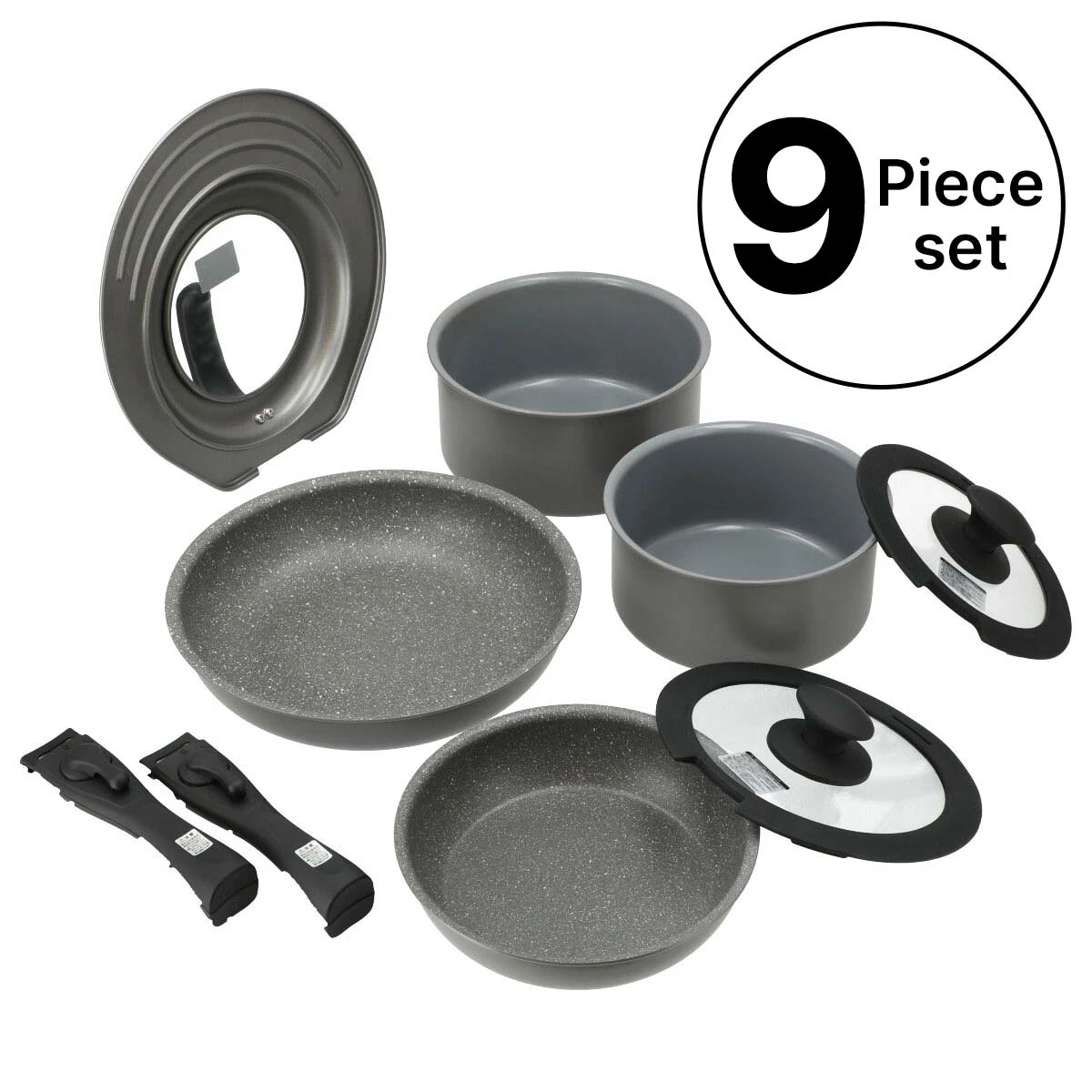 Aki-Home 【4Pcs Set】Pot and Frypan With Detachable Handle - Yamibuy.com